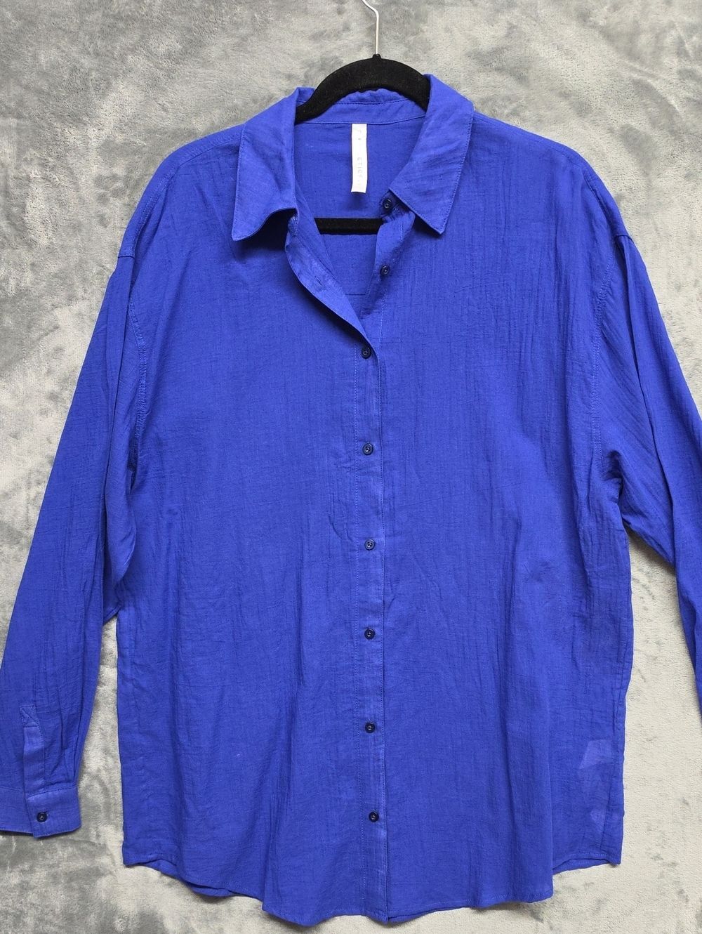 Fabletics Vibrant Royal Blue Button-Front Shirt SZ MD